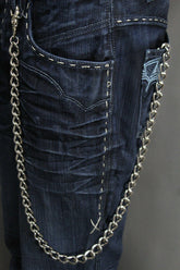 New Biker 31" Square Link Wallet Jeans Chain Keyholder